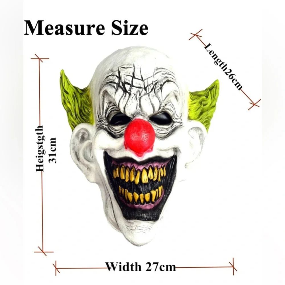 Scary Evil Killer Joker Clown Latex Mask Halloween Horror Cosplay NEW!